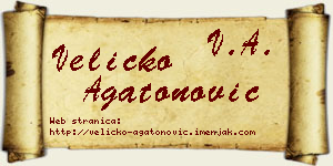 Veličko Agatonović vizit kartica